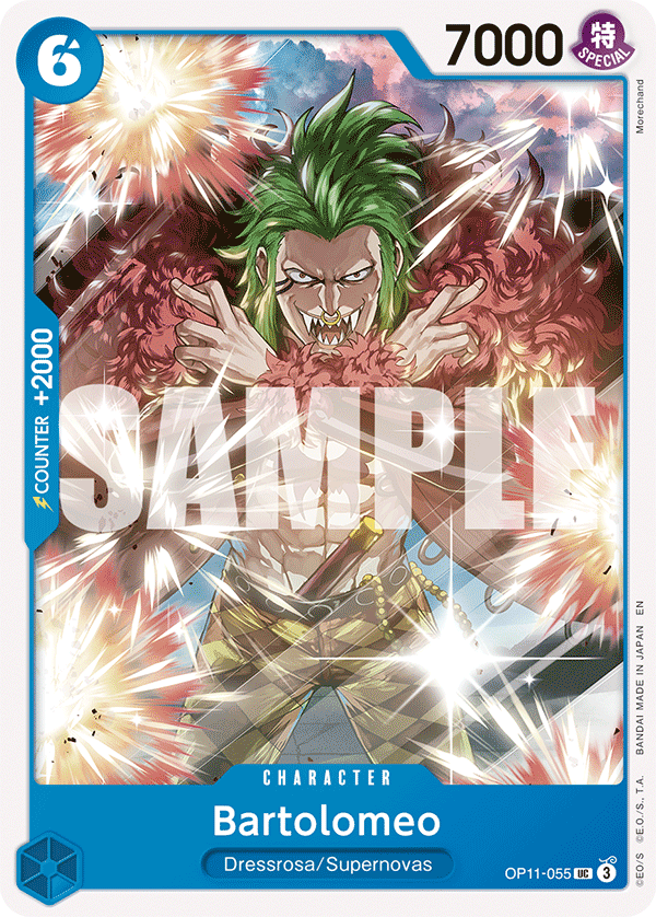 Carte Bartolomeo OP11-055 Uncommon — One Piece TCG OP-11 A Fist of Divine Speed (Bandai)