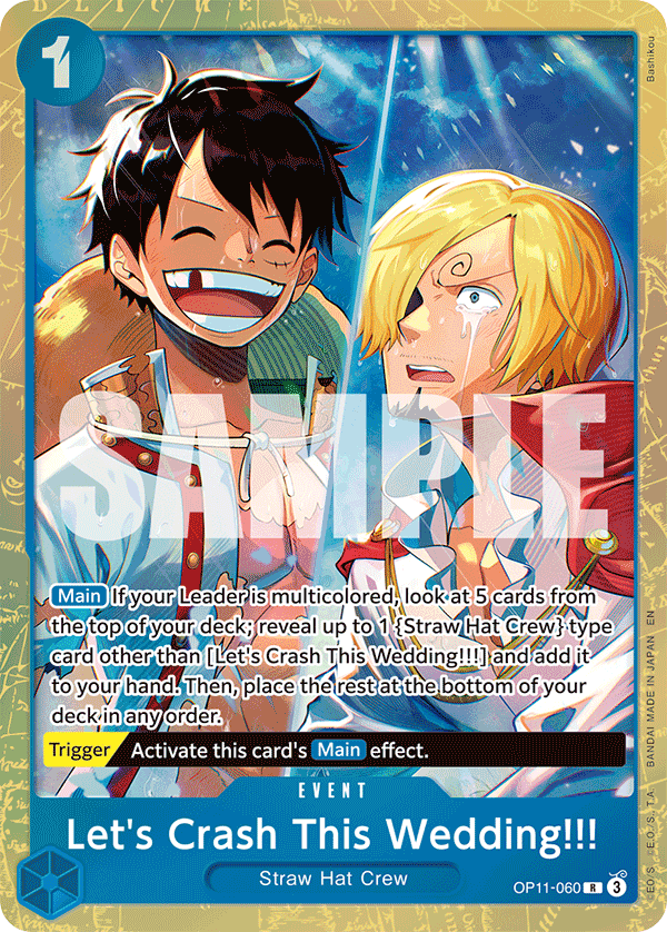 Carte Let's Crash This Wedding!!! OP11-060_p1 Rare Alt Art — One Piece TCG OTHER One Piece Products (Bandai)