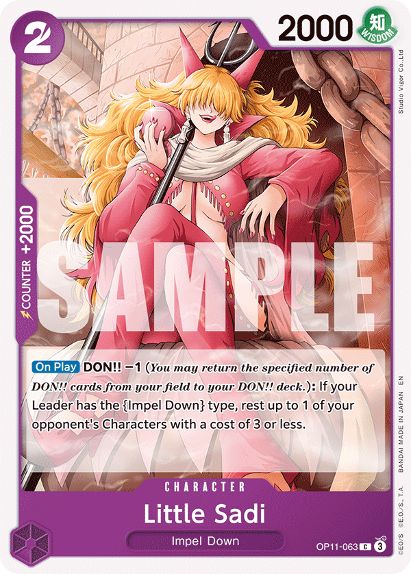 Carte Sadi OP11-063 Common — One Piece TCG OP-11 (Bandai)