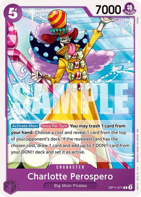 Carte Charlotte Slurp OP11-071_r1 Rare — One Piece TCG ST-34 (Bandai)