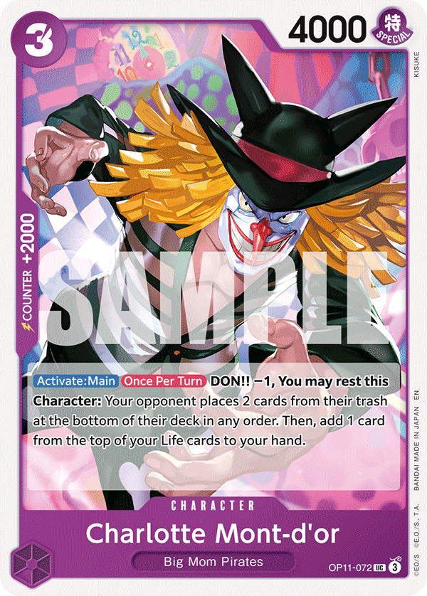 Carte Charlotte Mont d'or OP11-072 Uncommon — One Piece TCG OP-11 A Fist of Divine Speed (Bandai)