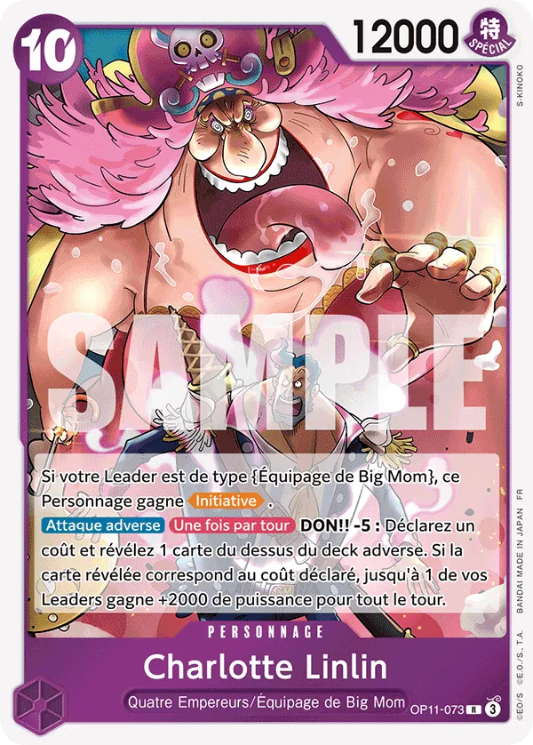 Carte CHATLOTTE LINLIN OP11-073 OP11 — One Piece TCG (Bandai)