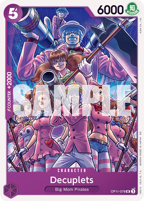 Carte Les décuplés OP11-078 Uncommon — One Piece TCG OP-11 A Fist of Divine Speed (Bandai)