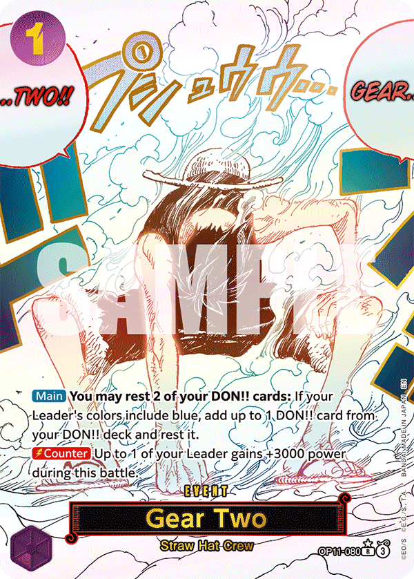 Carte Gear Second OP11-080_p1 Rare Alt Art — One Piece TCG OP-11 A Fist of Divine Speed (Bandai)