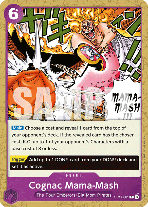 Carte Sabre impérial, lame destructrice OP11-081 Common — One Piece TCG OP-11 A Fist of Divine Speed (Bandai)