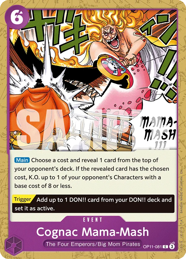 Carte Sabre impérial, lame destructrice OP11-081_r1 Common Serial — One Piece TCG ST-34 STARTER DECK -PURPLE Charlotte Katakuri- (Bandai)