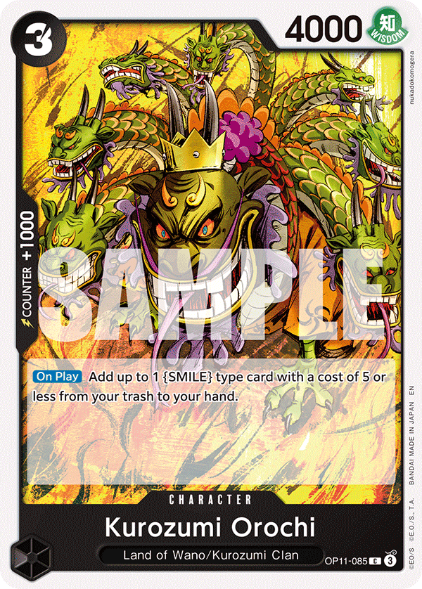 Carte Orochi Kurozumi OP11-085 Common — One Piece TCG OP-11 A Fist of Divine Speed (Bandai)