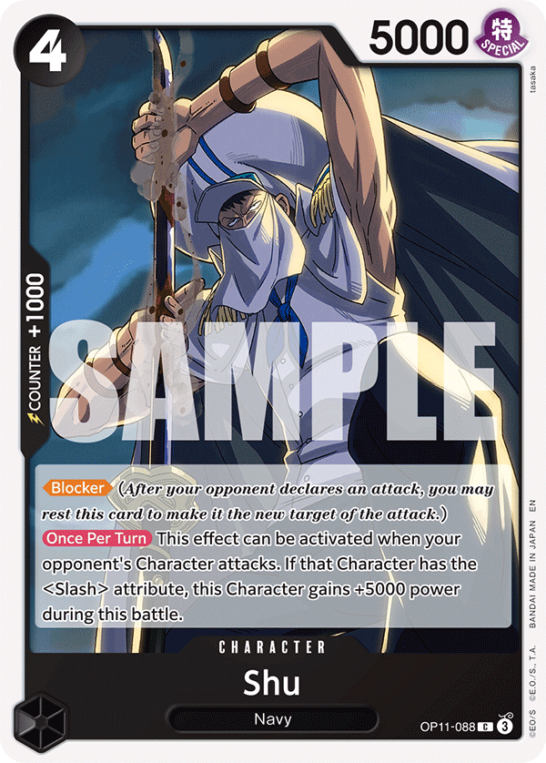 Carte Shu OP11-088 Common — One Piece TCG OP-11 A Fist of Divine Speed (Bandai)