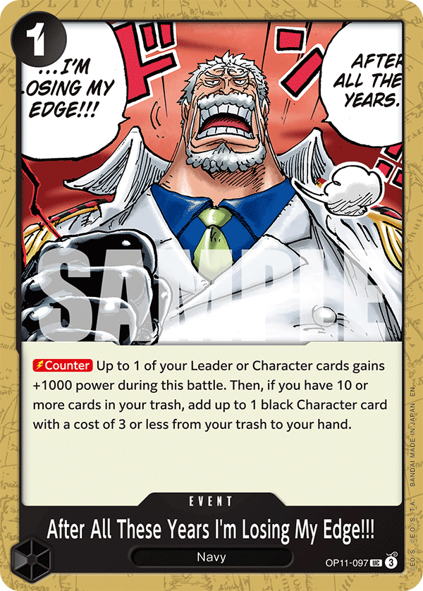 Carte Mes forces ont bien diminué !! OP11-097 Uncommon — One Piece TCG OP-11 A Fist of Divine Speed (Bandai)