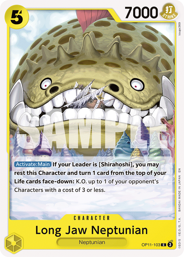 Carte La Mâchoire OP11-103 Common — One Piece TCG OP-11 A Fist of Divine Speed (Bandai)