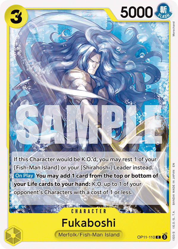 Carte Fukaboshi OP11-110 Common — One Piece TCG OP-11 A Fist of Divine Speed (Bandai)