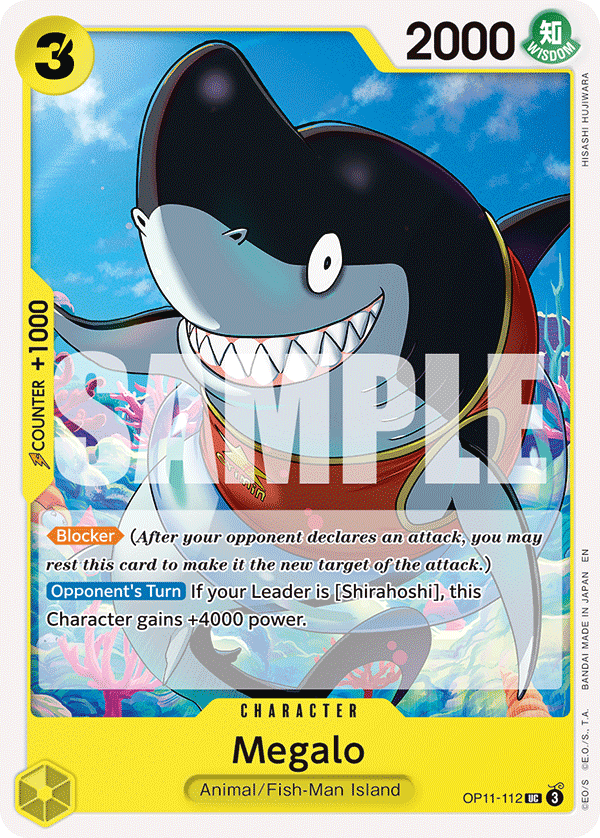 Carte Mégalo OP11-112 Uncommon — One Piece TCG OP-11 A Fist of Divine Speed (Bandai)