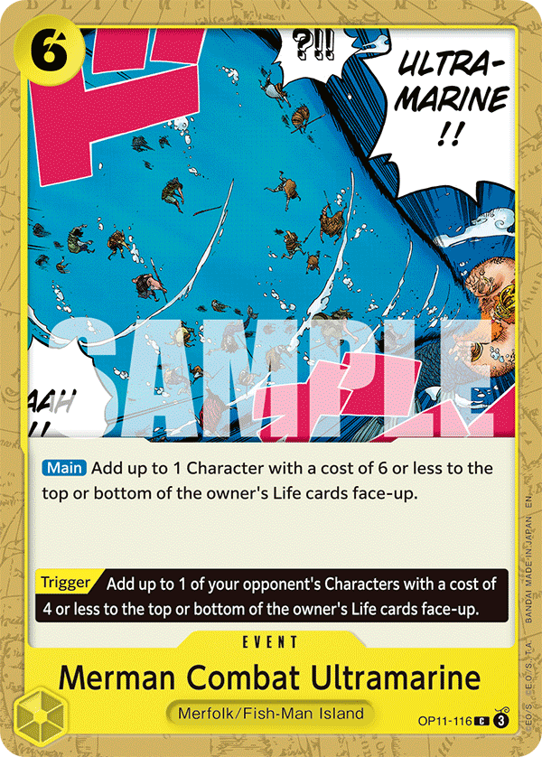 Carte Ju-jitsu des hommes poissons, Ultra Marine OP11-116 Common — One Piece TCG OP-11 A Fist of Divine Speed (Bandai)