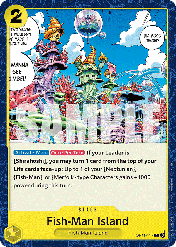Carte Île des hommes-poissons OP11-117 Common — One Piece TCG OP-11 A Fist of Divine Speed (Bandai)
