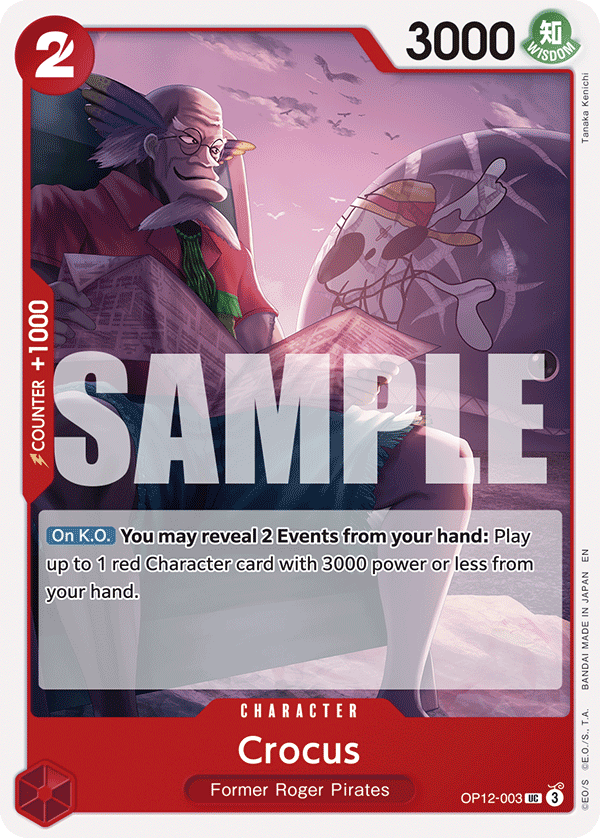 Carte Crocus OP12-003 Uncommon — One Piece TCG OP-12 Legacy of the Master (Bandai)