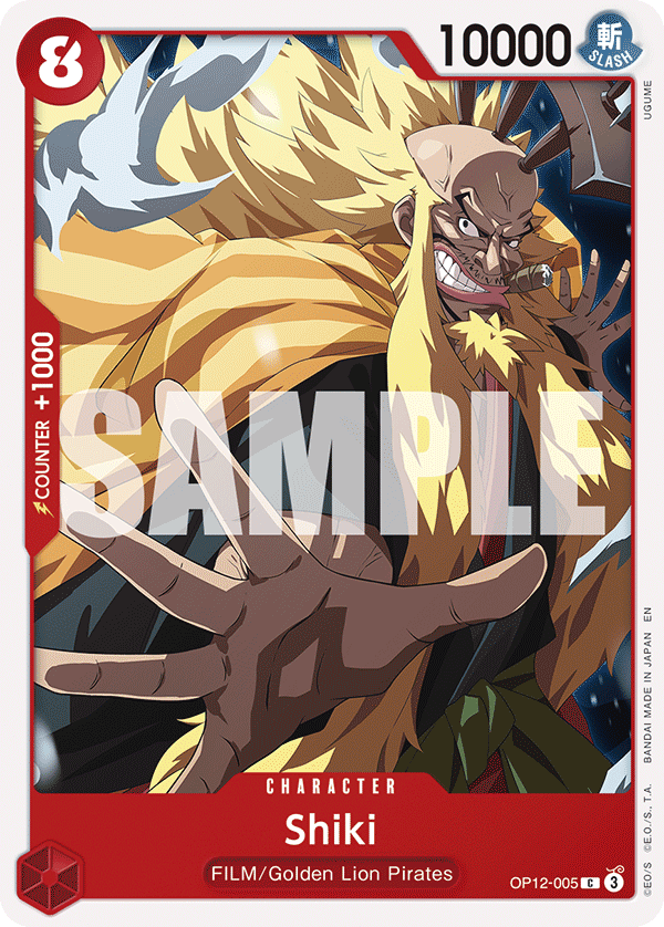 Carte Shiki OP12-005 Common — One Piece TCG OP-12 Legacy of the Master (Bandai)