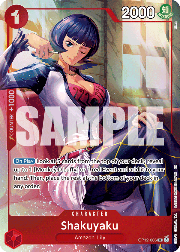 Carte Shakuyaku OP12-006_p1 Rare Alt Art — One Piece TCG OTHER One Piece Products (Bandai)