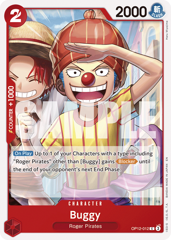 Carte Baggy OP12-012 Common — One Piece TCG OP-12 Legacy of the Master (Bandai)