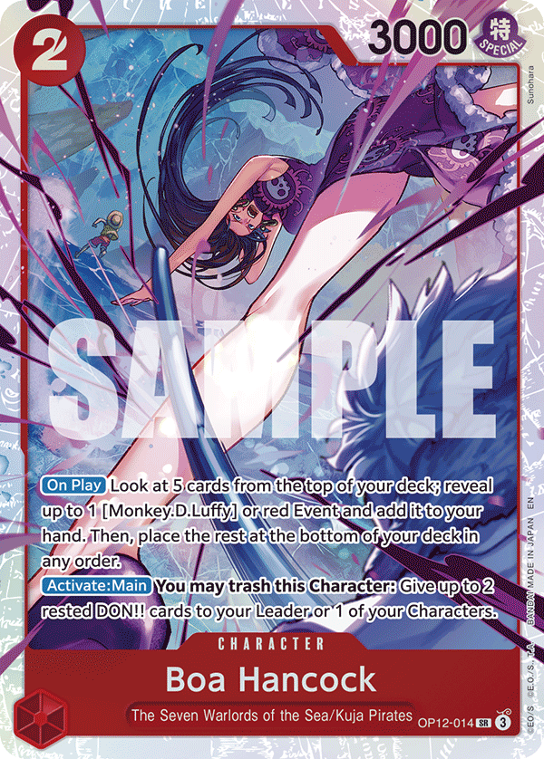 Carte Boa Hancock OP12-014 Super Rare — One Piece TCG OP-12 Legacy of the Master (Bandai)