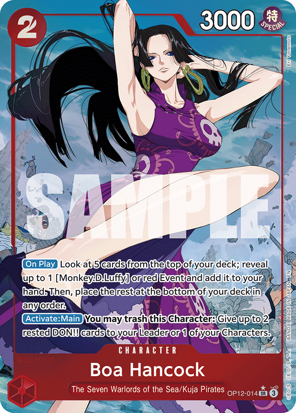 Carte Boa Hancock OP12-014_p1 Super Rare Alt Art — One Piece TCG OP-12 Legacy of the Master (Bandai)