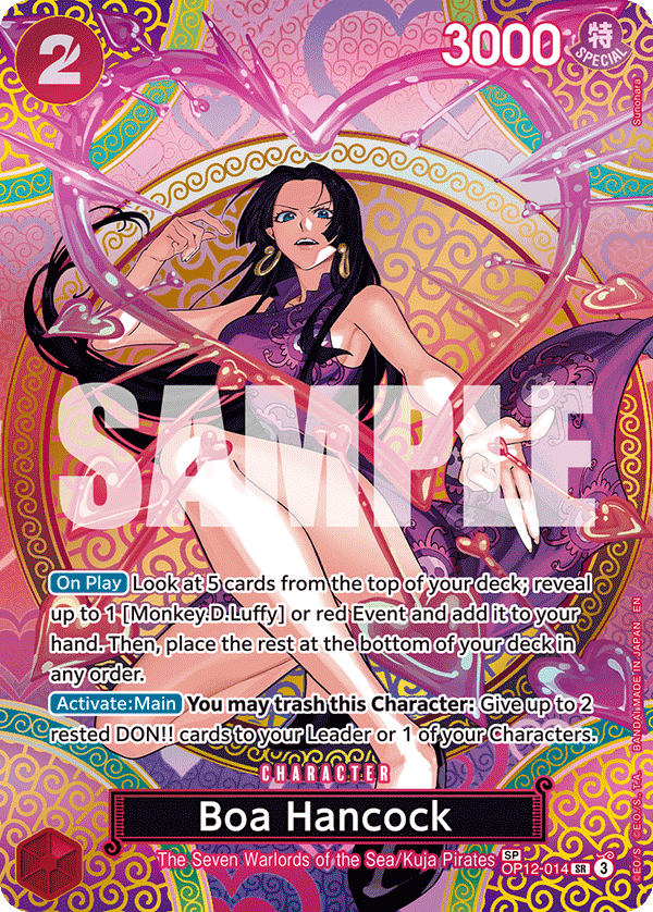 Carte Boa Hancock OP12-014_p2 Special — One Piece TCG OP15-EB04 (Bandai)