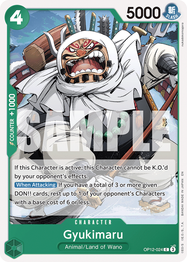 Carte Gyukimaru OP12-024 Common — One Piece TCG OP-12 (Bandai)
