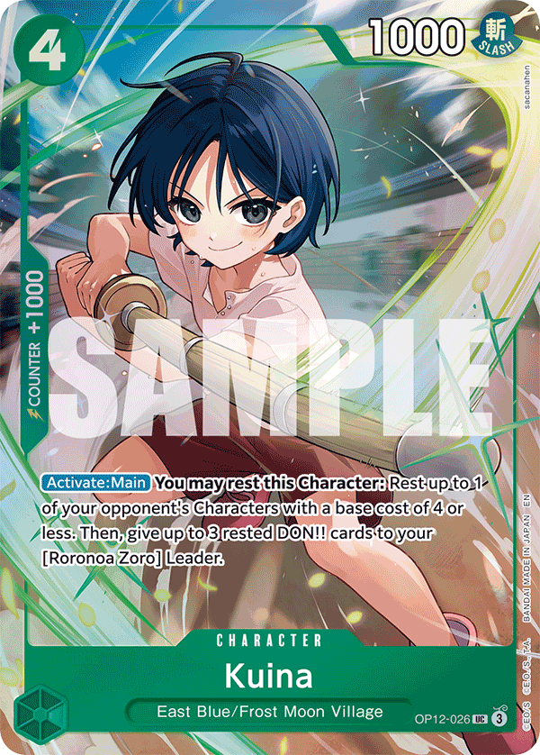 Carte Kuina OP12-026_p1 Uncommon Alt Art — One Piece TCG OTHER One Piece Products (Bandai)