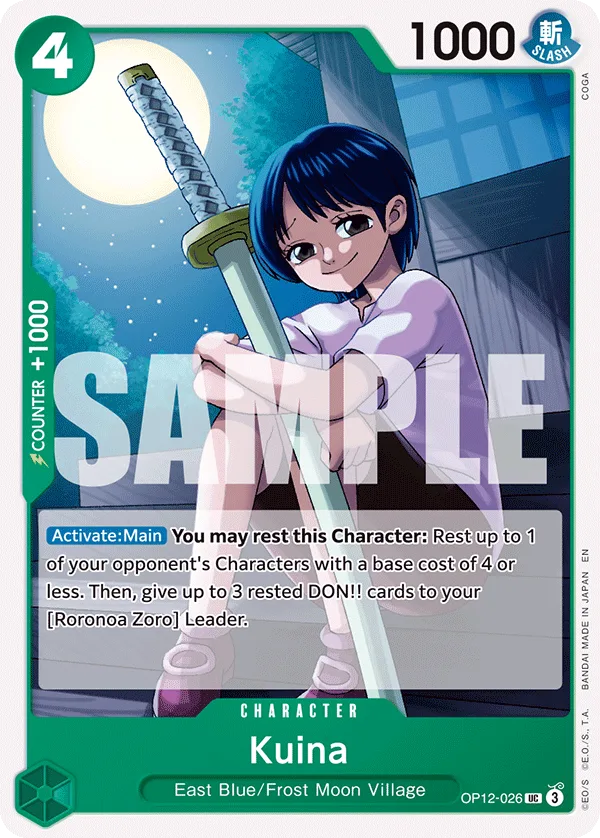 Carte Kuina OP12-026_r1 Uncommon — One Piece TCG ST-32 (Bandai)