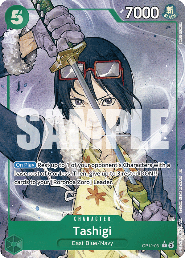 Carte Tashigi OP12-031_p1 Rare Alt Art — One Piece TCG OP-12 Legacy of the Master (Bandai)