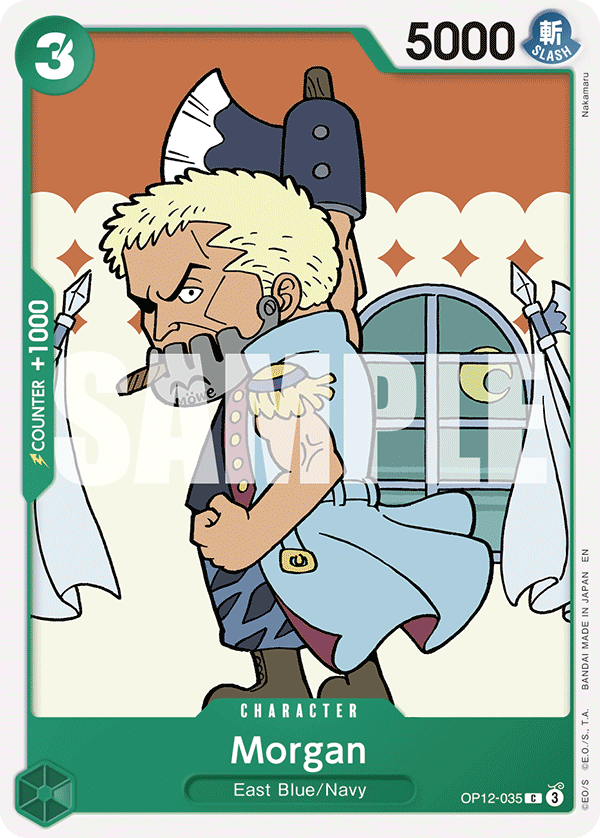 Carte Morgan OP12-035 Common — One Piece TCG OP-12 Legacy of the Master (Bandai)