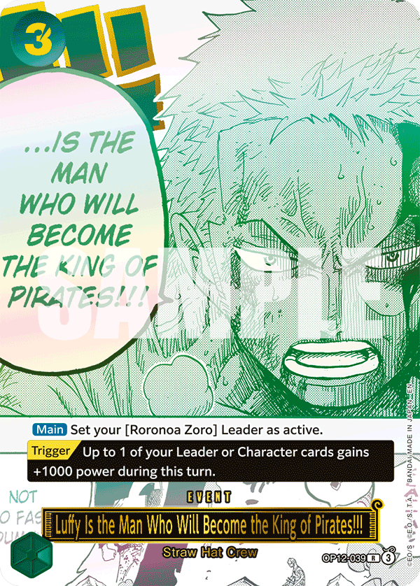Carte Luffy Is the Man Who Will Become the King of Pirates!!! OP12-039_p1 Rare Alt Art — One Piece TCG OTHER One Piece Products (Bandai)