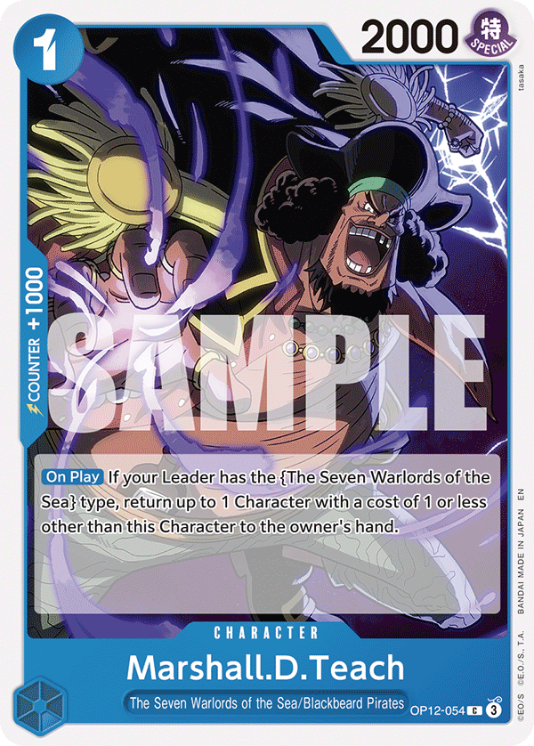 Carte Marshall D. Teach OP12-054 Common — One Piece TCG OP-12 Legacy of the Master (Bandai)