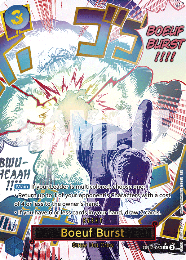 Carte Bœuf Burst OP12-060_p1 Rare Alt Art — One Piece TCG OP-12 Legacy of the Master (Bandai)