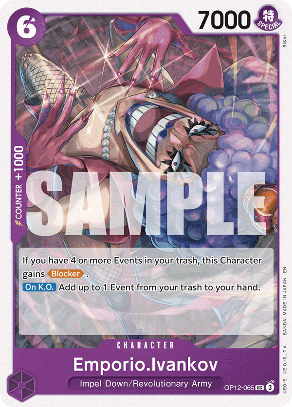 Carte Emporio Ivankov OP12-065 Uncommon — One Piece TCG OP-12 Legacy of the Master (Bandai)