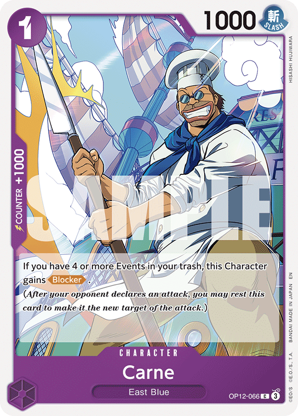 Carte Carne OP12-066 Common — One Piece TCG OP-12 Legacy of the Master (Bandai)
