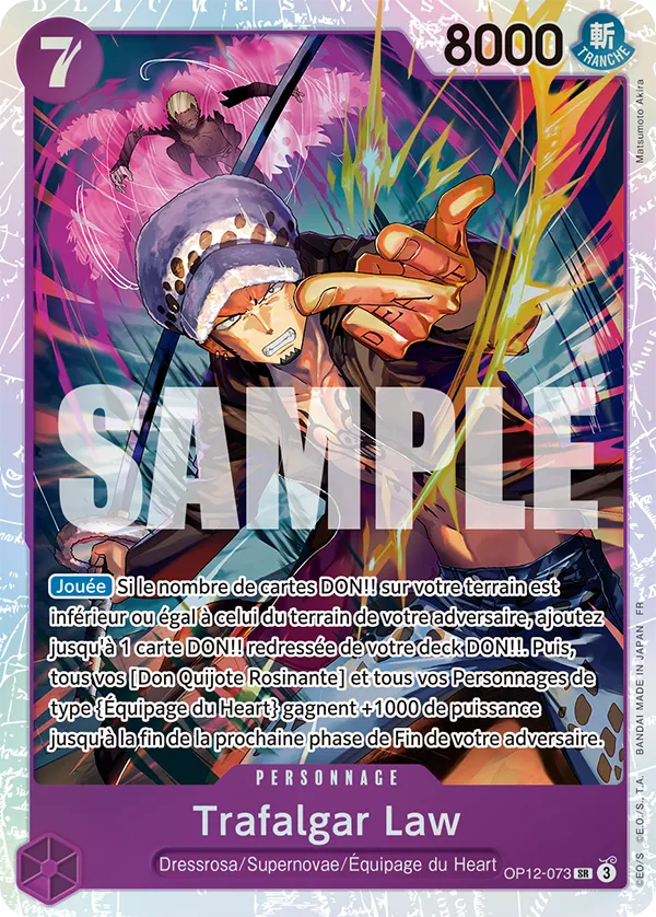 Carte TRAFALGAR LAW  OP12-073 OP12 — One Piece TCG (Bandai)