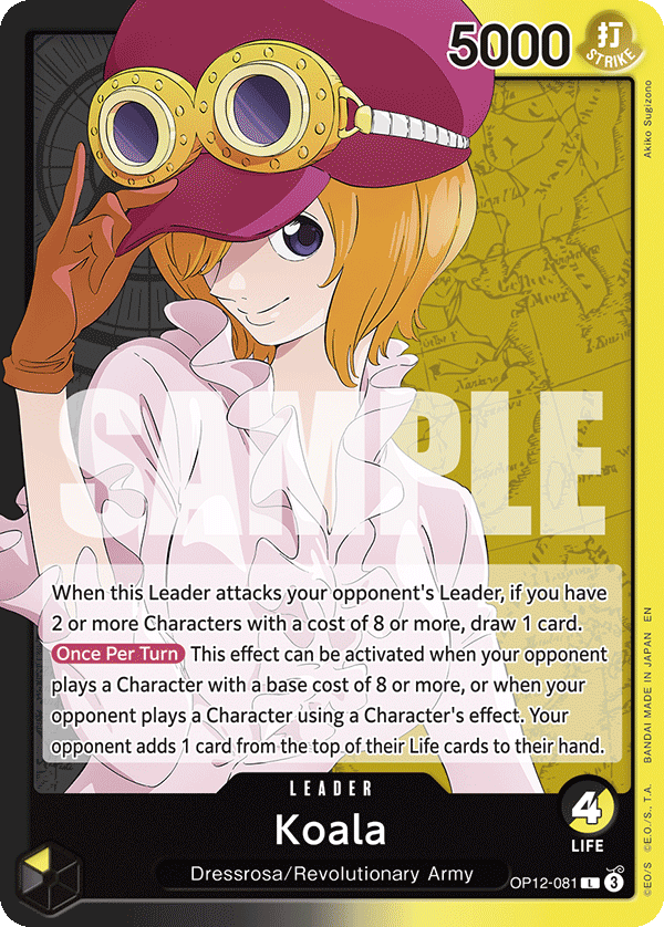 Carte Koala OP12-081 Leader — One Piece TCG OP-12 (Bandai)