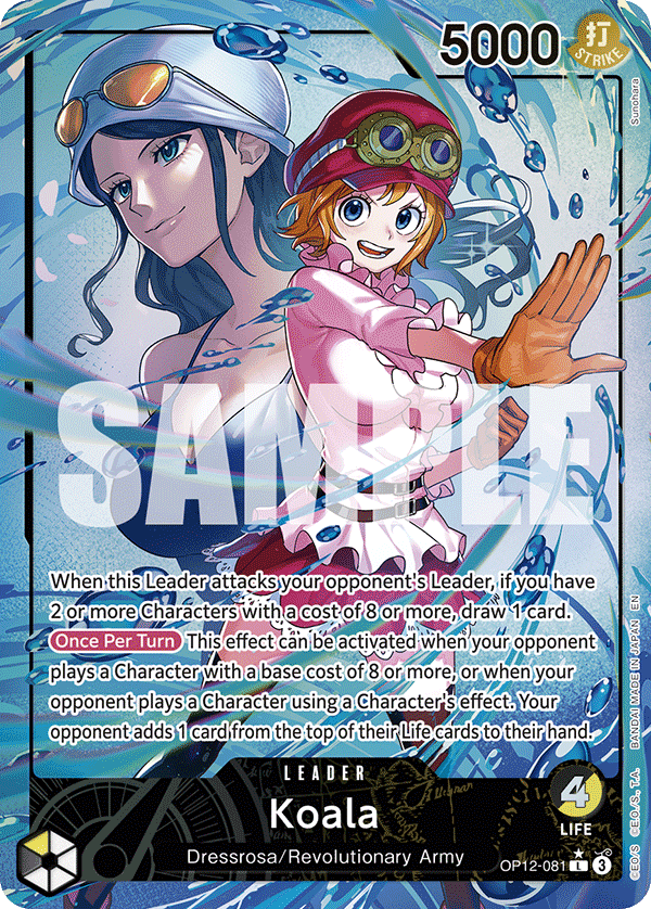 Carte Koala OP12-081_p1 Leader — One Piece TCG OP-12 (Bandai)