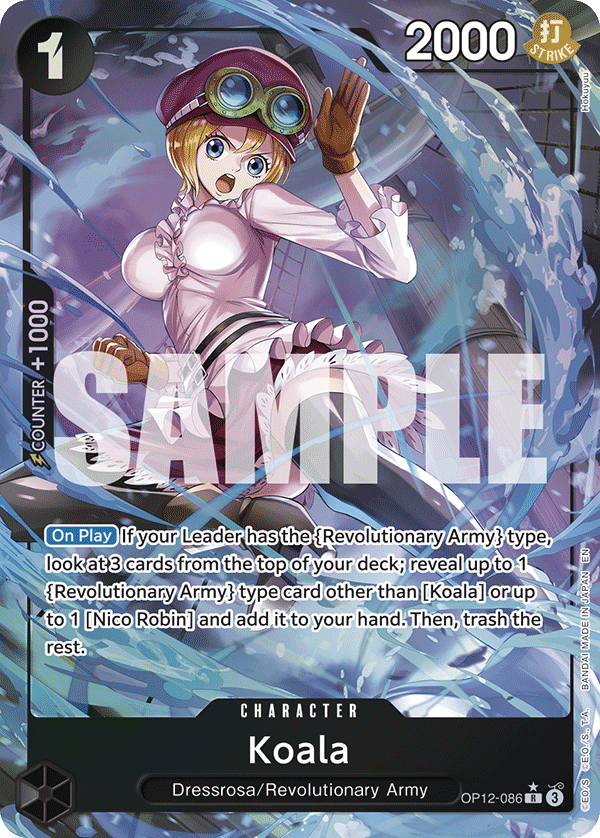 Carte Koala OP12-086_p1 Rare Alt Art — One Piece TCG OP-12 Legacy of the Master (Bandai)