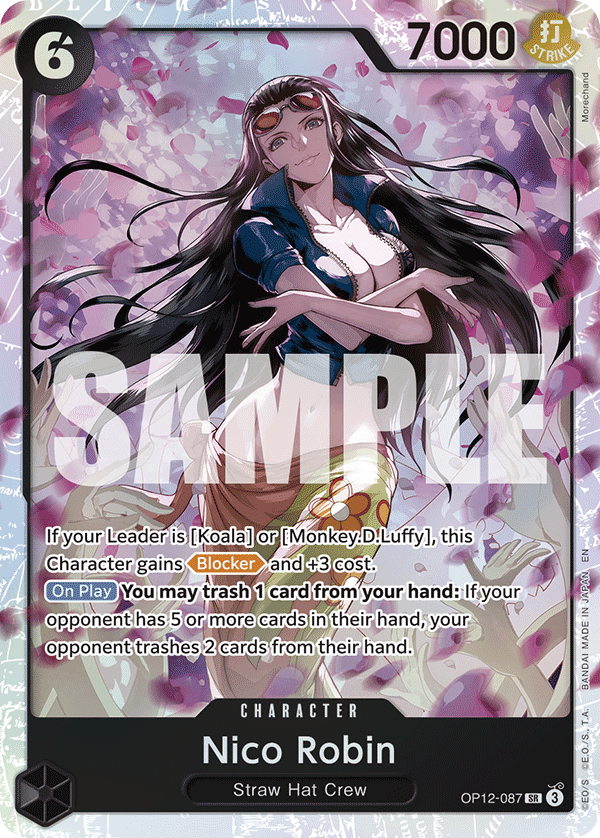 Carte Nico Robin OP12-087 Super Rare — One Piece TCG OP-12 Legacy of the Master (Bandai)