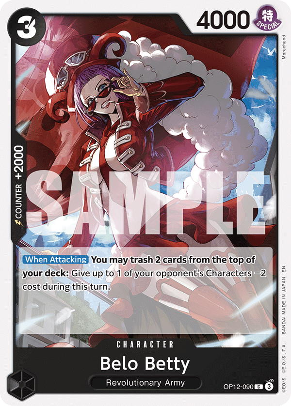 Carte Belo Betty OP12-090 Common — One Piece TCG OP-12 Legacy of the Master (Bandai)