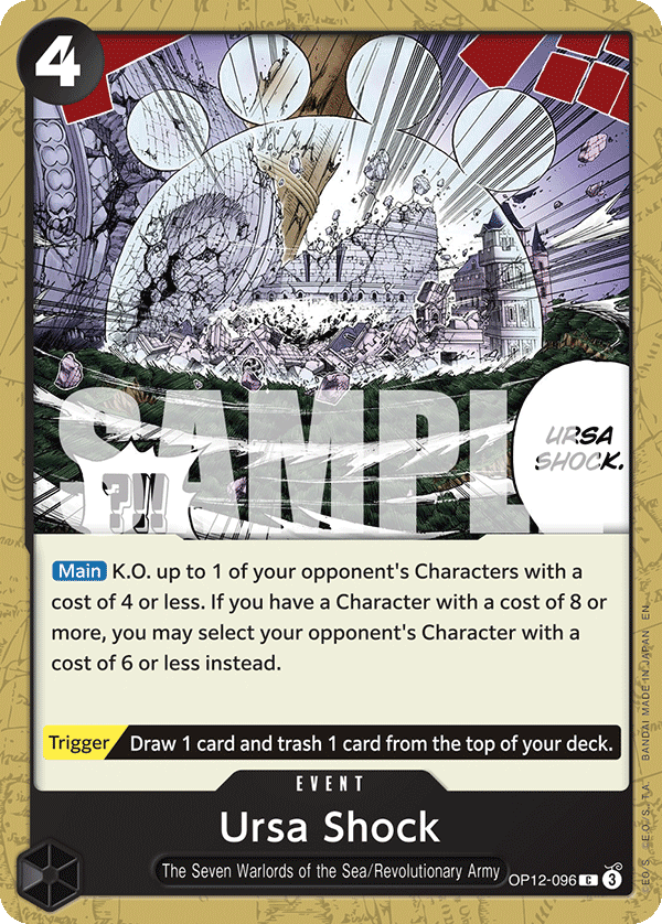 Carte Ursus Shock OP12-096 Common — One Piece TCG OP-12 Legacy of the Master (Bandai)