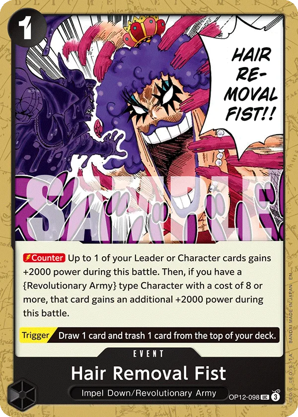 Carte Pointe dépilatoire OP12-098_r1 Uncommon — One Piece TCG ST-35 (Bandai)