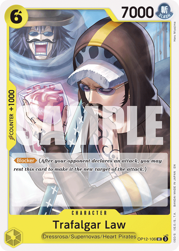 Carte Trafalgar Law OP12-106 Uncommon — One Piece TCG OP-12 Legacy of the Master (Bandai)