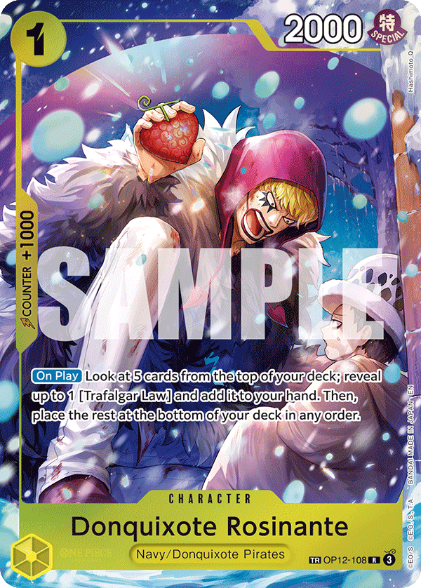 Carte Donquixote Rosinante OP12-108_p2 Treasure Rare — One Piece TCG OP14-EB04 (Bandai)