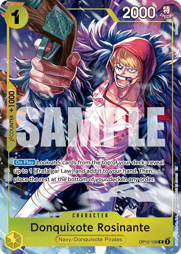 Carte Donquixote Rosinante OP12-108_p3 Rare — One Piece TCG OTHER (Bandai)