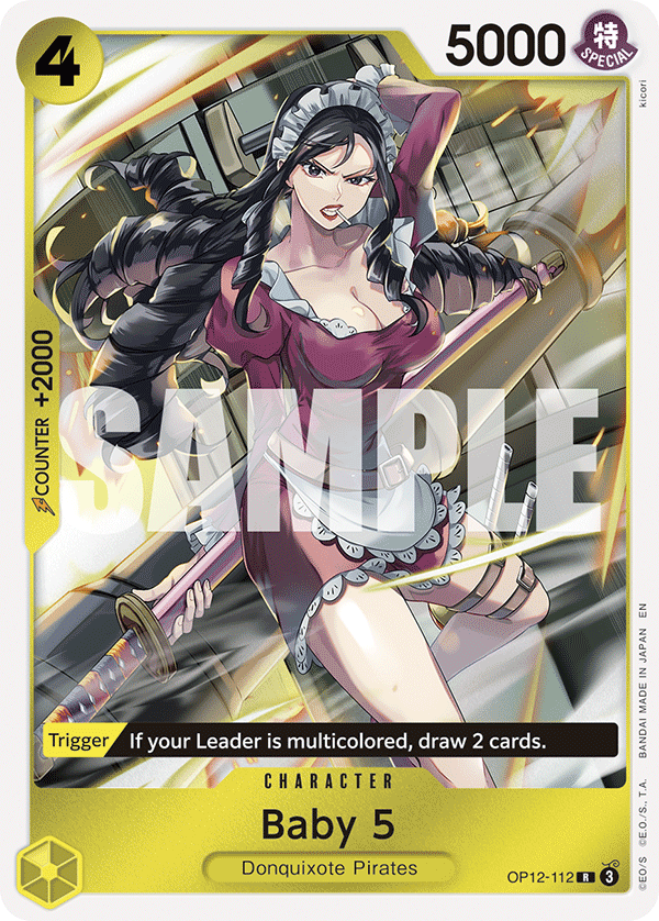 Carte Baby 5 OP12-112 Rare — One Piece TCG OP-12 Legacy of the Master (Bandai)
