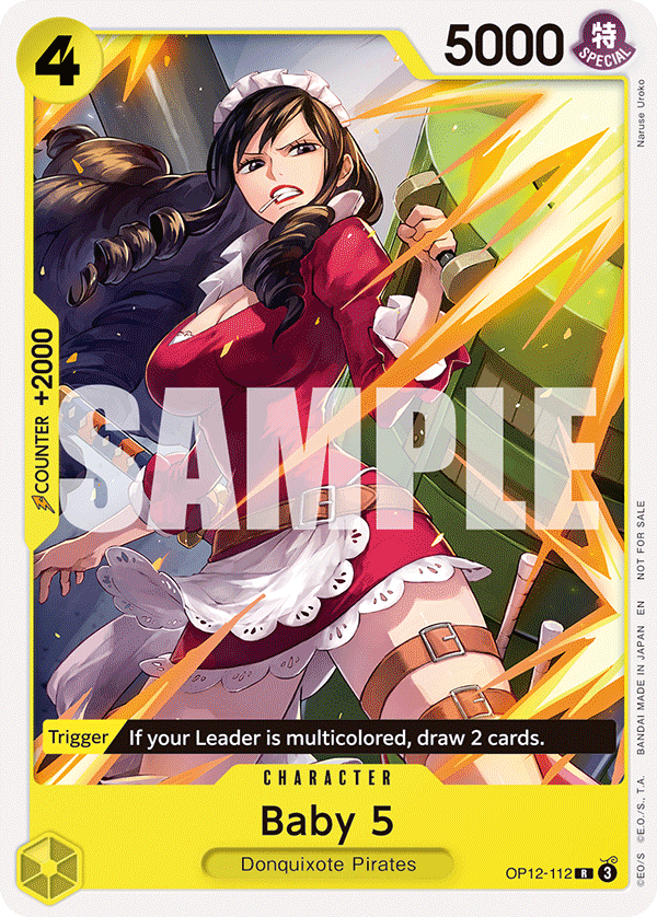 Carte Baby 5 OP12-112_p2 Rare Alt Art — One Piece TCG OP-12 Legacy of the Master (Bandai)
