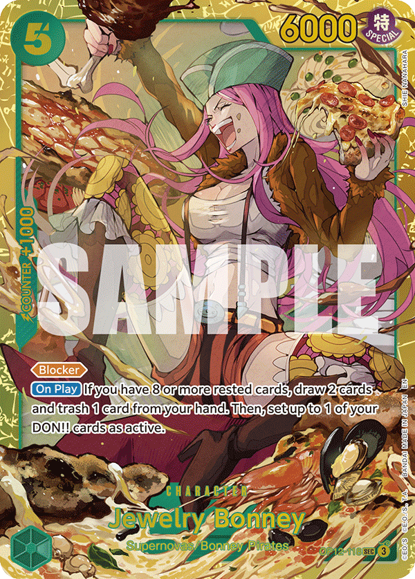 Carte Jewelry Bonney OP12-118 Secret Rare — One Piece TCG OP-12 Legacy of the Master (Bandai)