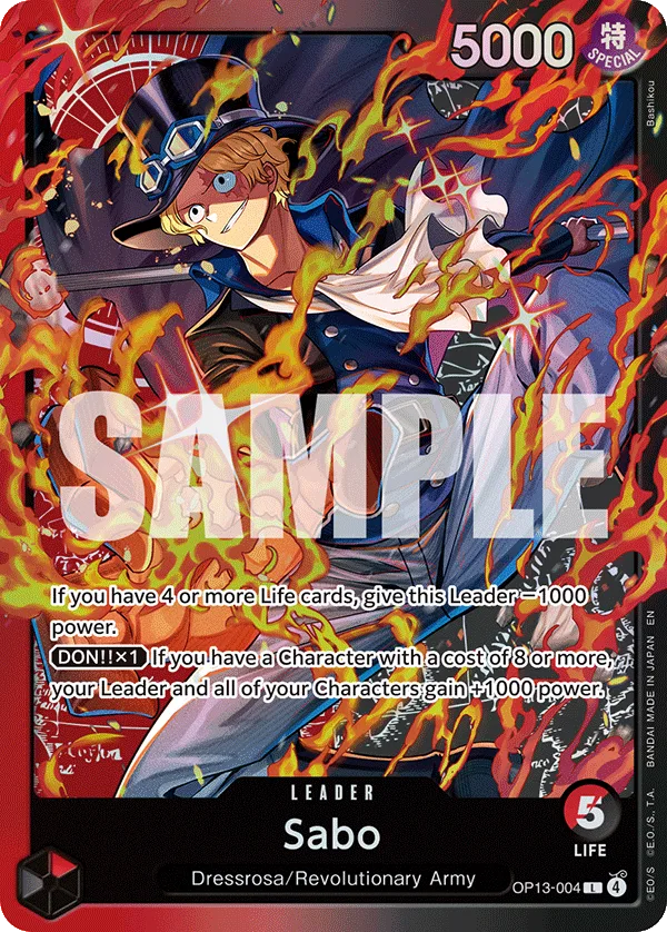 Carte Sabo OP13-004_p2 Leader — One Piece TCG ST-35 (Bandai)